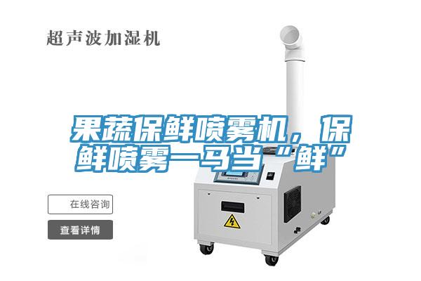 果蔬保鮮噴霧機，保鮮噴霧一馬當“鮮”