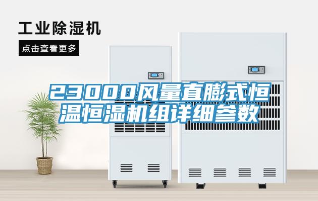 23000風量直膨式恒溫恒濕機組詳細參數