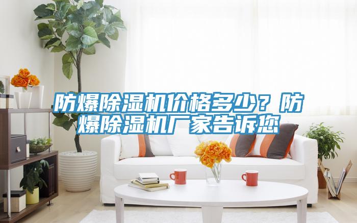 防爆除濕機價格多少？防爆除濕機廠家告訴您