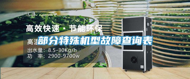 部分特殊機型故障查詢表