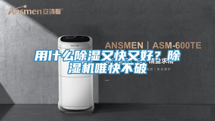 用什么除濕又快又好?除濕機唯快不破