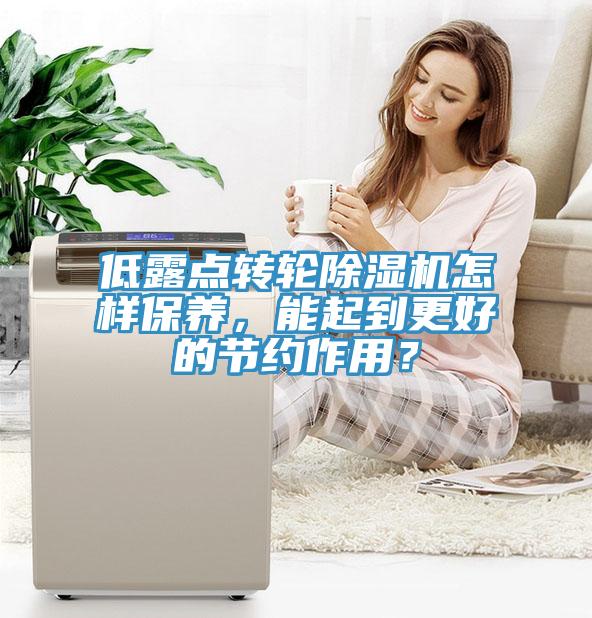 低露點(diǎn)轉(zhuǎn)輪除濕機(jī)怎樣保養(yǎng)，能起到更好的節(jié)約作用？