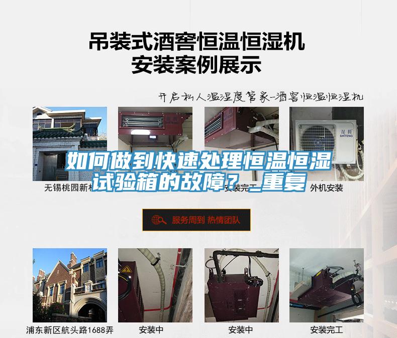 如何做到快速處理恒溫恒濕試驗箱的故障？_重復