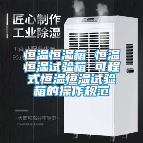 恒溫恒濕箱 恒溫恒濕試驗箱 可程式恒溫恒濕試驗箱的操作規范