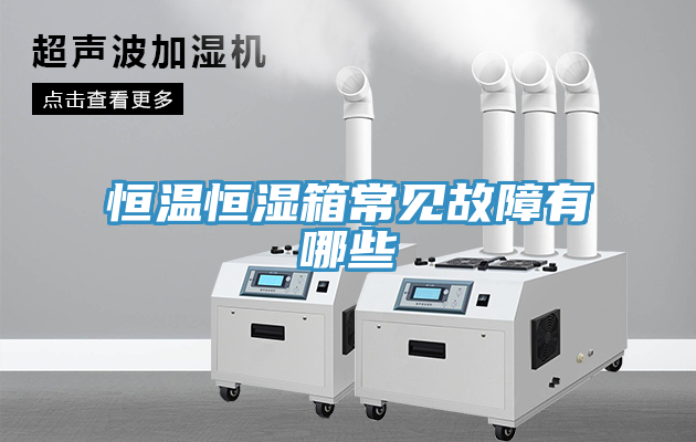 恒溫恒濕箱常見故障有哪些