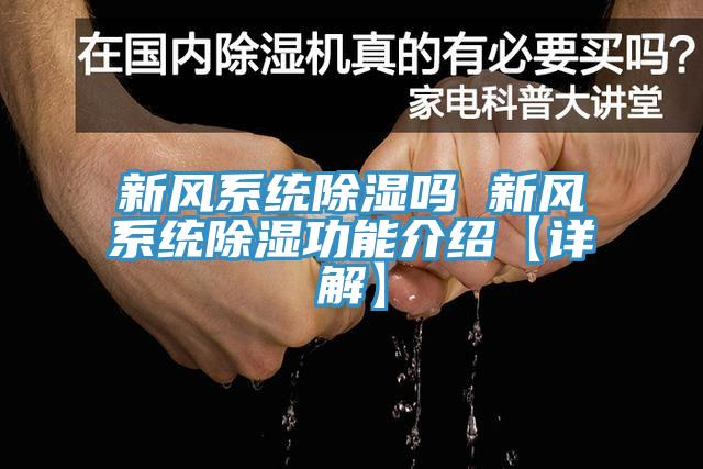 新風系統除濕嗎 新風系統除濕功能介紹【詳解】