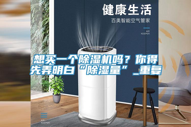 想買一個除濕機嗎？你得先弄明白“除濕量”_重復