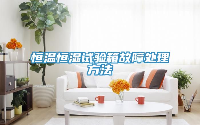 恒溫恒濕試驗箱故障處理方法