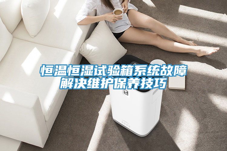 恒溫恒濕試驗箱系統故障解決維護保養技巧