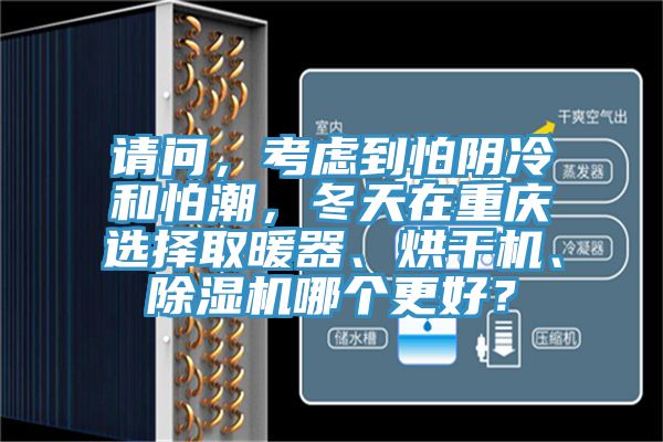 請問,考慮到怕陰冷和怕潮,冬天在重慶選擇取暖器、烘干機(jī)、除濕機(jī)哪個(gè)更好?