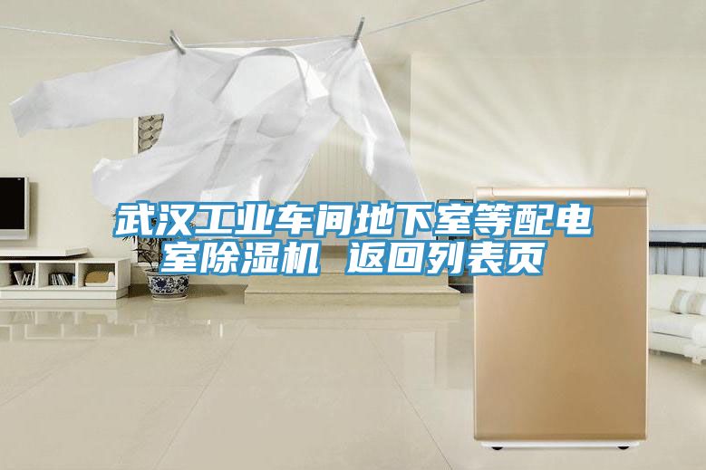 武漢工業車間地下室等配電室除濕機 返回列表頁