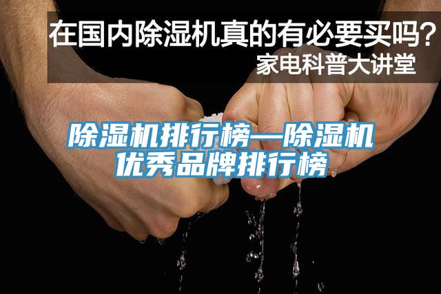 除濕機排行榜—除濕機優秀品牌排行榜