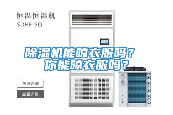 除濕機能晾衣服嗎? 你能晾衣服嗎?